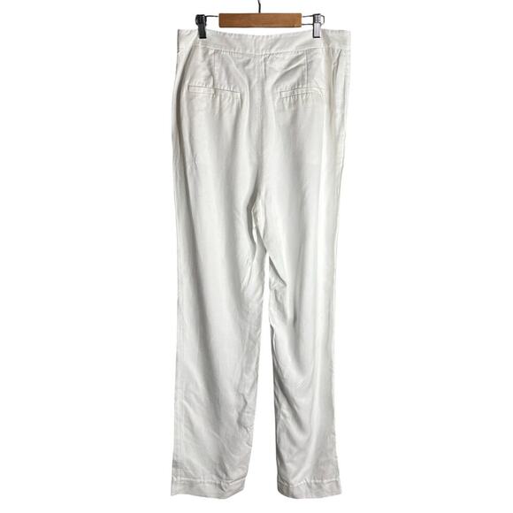 Tibi Sebastian High Rise Ankle Dress Pants White Size 8 - Picture 6 of 9